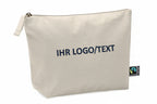 Personalisierte Fairtrade Kosmetiktasche Natur