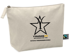 Personalisierte Fairtrade Kosmetiktasche Natur