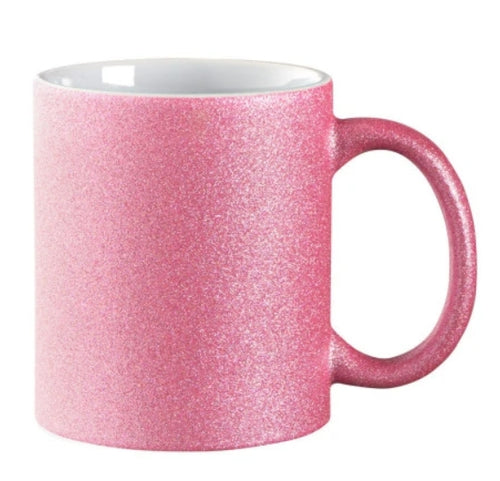 Personalisierte Glitzer Tasse Rosa