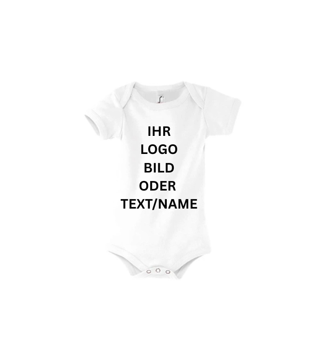 Personalisiertes Baby Bodys in verschiedene Farben erhältlich