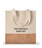 Personalisiertes Einkaufstasche mit Korkbesatz
