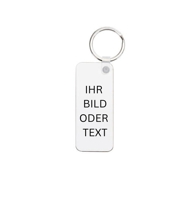 Personalisiertes Subli Schlüsselanhängern in verschiedene Varianten erhältlich